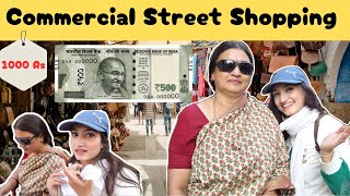 Commercial Street Shopping 🛍️  1000Rs Challenge  Shopping Haul with Mom  Bangalore [upl. by Narba]