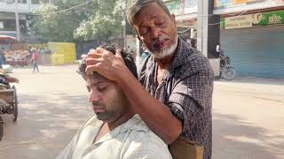 Old Man Amazing Head massage  Indian ASMR  Only 120  Cosmic Indian Head Massage [upl. by Lorry]