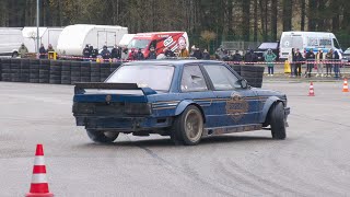 BMW E30 V10 E60 M5 Engine  Drifts Flames amp Lovely SOUNDS [upl. by Brockwell]