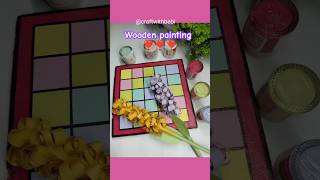 Wooden painting 🎨🖌️ ideas ✨💫❣️trending diy shorts short viralvideo painting bohopainting [upl. by Adnamal]