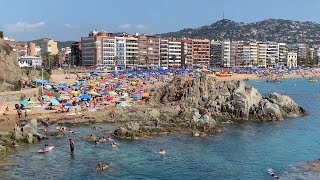 Walking Lloret de Mar BeachCosta BravaSpain [upl. by Wolford341]