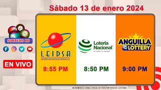 Lotería Nacional LEIDSA y Anguilla Lottery en Vivo 📺│Sábado 13 de enero 2024  855 PM [upl. by Ecinaj]