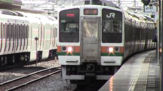 【引退間近】211系宇都宮線普通列車 小山駅到着～発車201329 [upl. by Eiten298]