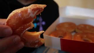 Krispy Kreme Mukbang Pt2 ASMR [upl. by Kulseth]