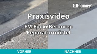 Betonboden selbstständig reparieren  Löcher Risse amp Fugen mit quotFM Epoxi Betonrepquot einfach sanieren [upl. by Janina]