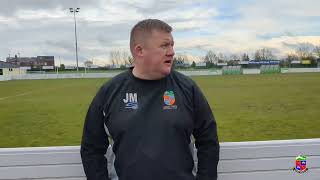 Post Match Jimmy Marshall After Charnock Richard 23 Kendal Town 01042024 [upl. by Ardiekal]