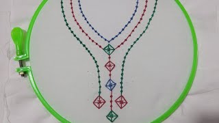 Unique and Stylish Neck Hand Embroidery Design [upl. by Macgregor]