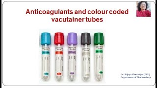 Anticoagulants and Colour Coded vacutainer Tubes [upl. by Vacla]