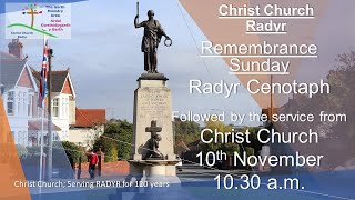 Radyr Christ Church  Remembrance Sunday 10th November 1030 [upl. by Riess]