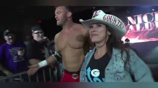 Mickie James and Nick Aldis Entrance [upl. by Neltiac]