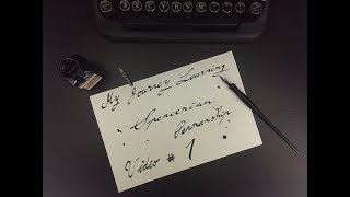 Learning Spencerian Penmanship 1 [upl. by Allemat]