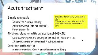 Migraine Management  NICE CKS [upl. by Ahseyt]