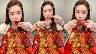 MUKBANG 먹방 EATING SHEEP HEAD COLLECTION chewy sounds  ASMR  chinese foods 全虾盘纯享版 [upl. by Anastice141]