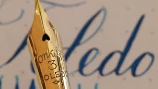 Vintage Goldfilled Conklin Leverfiller Fountain Pen  3 Toledo Flex Nib [upl. by Rabma409]