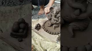 making process of eco friendly ganpatibapa 🙏 ganpatitrendingnature mumbai ecology marathi yt [upl. by Idzik]