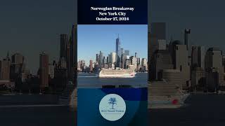 Norwegian Breakaway Sails from New York City  October 27 2024 [upl. by Elleval486]