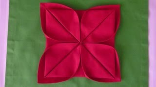 Napkin Folding  Lotus [upl. by Odnanreh]