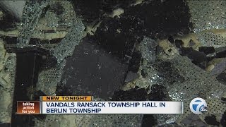 Vandals ransack Township Hall in Berlin Township [upl. by Ahsenhoj]