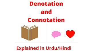 Denotation and Connotation with Example Explained in Urdu Hindi [upl. by Bjork693]