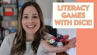 Literacy Games for Kindergarten First Grade and Second Grade  easy literacy games with dice [upl. by Hayikat873]