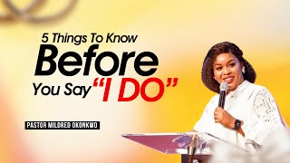 5 Things To Know Before You Say quotI DOquot  Pastor Mildred Okonkwo mildredkingsleyokonkwo [upl. by Trevlac]