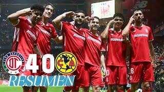 TOLUCA 40 AMÉRICA J17  GOLEADA en el infierno [upl. by Veradia]