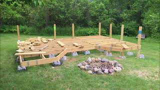 How I Built My Floating Deck on Uneven Ground [upl. by Prima865]