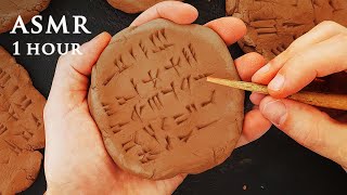 ASMR Cuneiform Writing on Clay  Ancient Ugaritic Alphabet [upl. by Afihtan438]