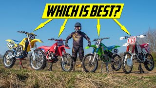 30YearOld 125cc Dirt Bike Shootout RM vs CR vs KX vs YZ [upl. by Gerbold]