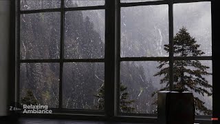 Rain Sound On Window with Thunder SoundsㅣHeavy Rain for Sleep Study and Relaxation Meditation [upl. by Jolie]