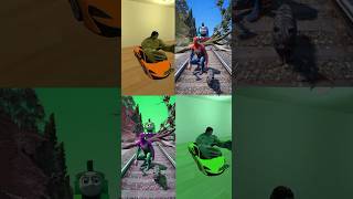 GTA V SPIDERMAN SAVING CAT FROM THOMAS THE TRAIN  COFFIN DANCE SONG COVER [upl. by Akimyt]