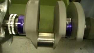 Crankshaft grinding Eagle 4340 Forged SBC Crank [upl. by Treiber]