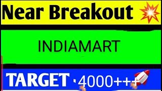 indiamart share latest news today indiamart share analysis indiamart share target [upl. by Cristobal]