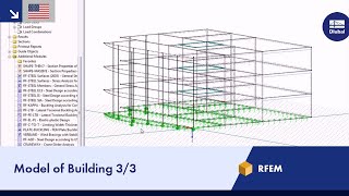 Dlubal RFEM  Model of Building 33 [upl. by Nayhr327]