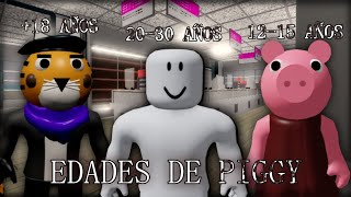 ¿cuáles son las edades de los personajes de piggy🐽  PIGGY 🐷  ⚡XAVIblox⚡ [upl. by Eicaj]