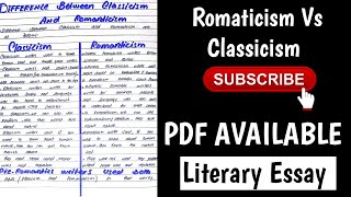 Difference Between Romanticism and Classicism [upl. by Gilles]