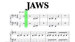 Jaws Main Theme Sheet Music [upl. by Gregg]