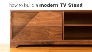 Building a Mid Century Modern TV Stand  Woodworking [upl. by Salta907]