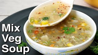 Vegetable Soup Recipe  Healthy Vegetable Soup  Mix Veg Soup  Kanaks Kitchen [upl. by Darrin]