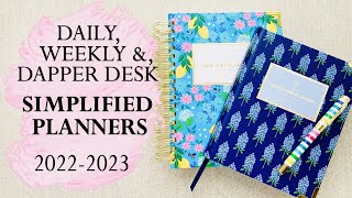 SIMPLIFIED PLANNERS 23  DAILY  DAPPER DESK  WEEKLY  ACCESSORIES [upl. by Bui]