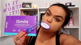 USING iSMILE TEETH WHITENING KIT FIRST IMPRESSION [upl. by Anastasius]