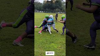 Defence 9u Atlantic Stingrays 24 Dion Williams makes the tackle in the backfield vs DV Dolphins [upl. by Otreblig]