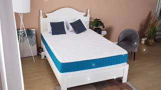 10 Inch Hybrid Mattress Bed in a Box Medium Firm Gel Memory Foam Mattress [upl. by Htidirrem]