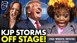 Karine Jean Pierre SNAPS Then STORMS OUT of Room in RAGE Over Trumps Win Its Not FAIR [upl. by Eked]