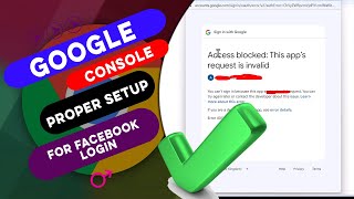 How to Fix Access Blocked This App Request is Invalid Facebook Login  Quickly Sign in with Google [upl. by Zavala]