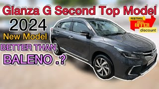 Toyota Glanza G Second Top Model 2024 ❤️ detailed Review 🔥 Offers features on road price [upl. by Montano35]