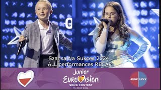 Szansa Na Sukces 2024 ALL PERFORMANCES RECAP  JESC 2024 Poland [upl. by Htyderem]