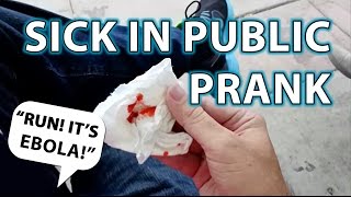 EBOLA PRANK  Public Sick Person Social Experiment [upl. by Roderich768]