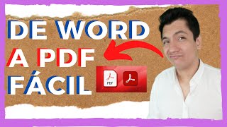 🟦🟥 CONVERTIR WORD a PDF desde WORD  Sin Perder CALIDAD en Archivo MUY FÁCIL 🖥️📖📗 Actualizado [upl. by Dimitry]