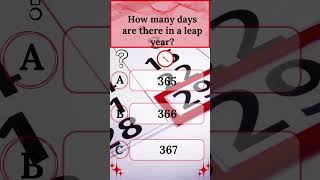 How many days are there in a leap year  367 365 366  General knowledge  Learning Things quiz [upl. by Yerd]